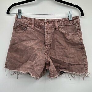 Universal Thread Vintage Style Midi Dark Terracotta Denim Shorts Size 25